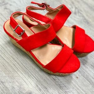 Like New Xappesl orange sling back